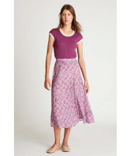 falda-midi-cuadros-rosa-wild-pony