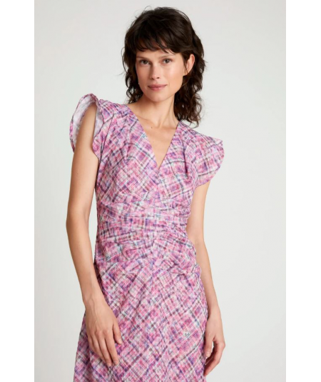 vestido-midi-drapeado-cuadros-wild-pony