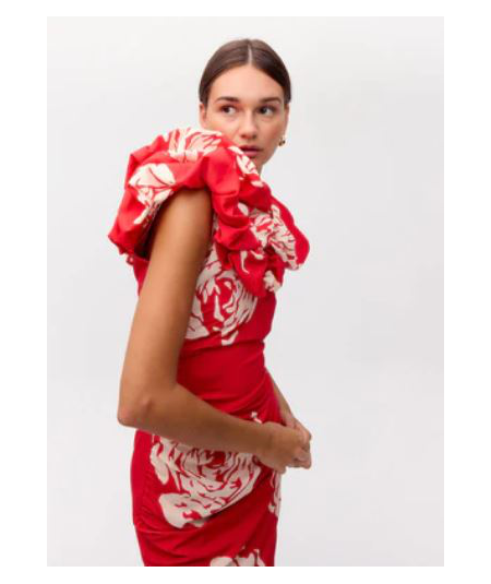vestido-con-volante-escote-big-roses-mioh
