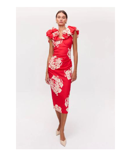vestido-con-volante-escote-big-roses-mioh