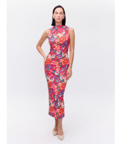 vestido-midi-drapeado-manga-desmontable-mioh