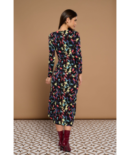vestido-midi-drapeado-animale-de-minueto