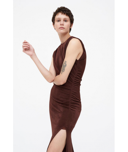 vestido-midi-detalle-drapeado-de-wild-pony