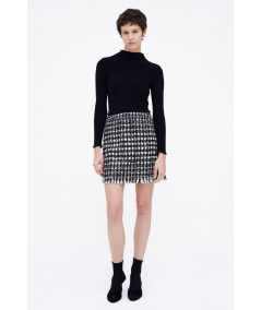 falda-corta-tweed-blanco-y-negro-de-wild-pony