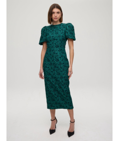 vestido-damasco-verde-manga-abullonada-mioh
