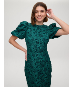 vestido-damasco-verde-manga-abullonada-mioh