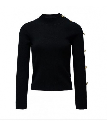 jersey-cuello-negro-de-salsa-con-botones-manga