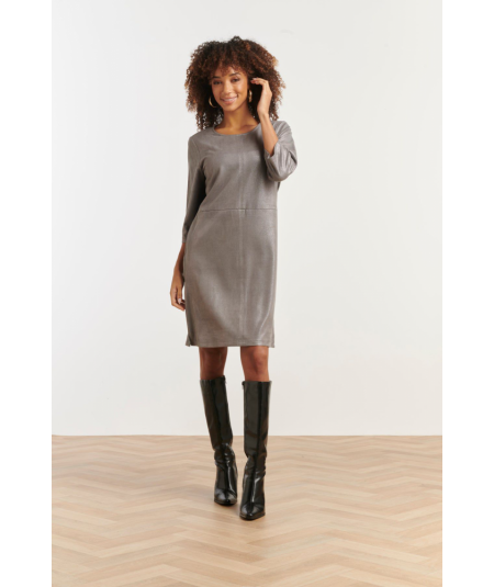 vestido-corto-gris-metalizado-smashed-lemon