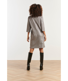 vestido-corto-gris-metalizado-smashed-lemon