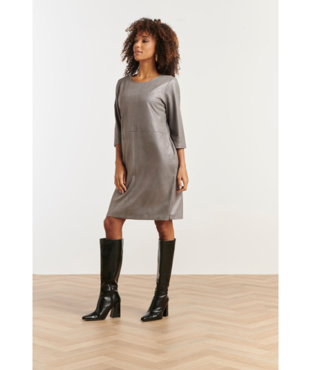 vestido-corto-gris-metalizado-smashed-lemon