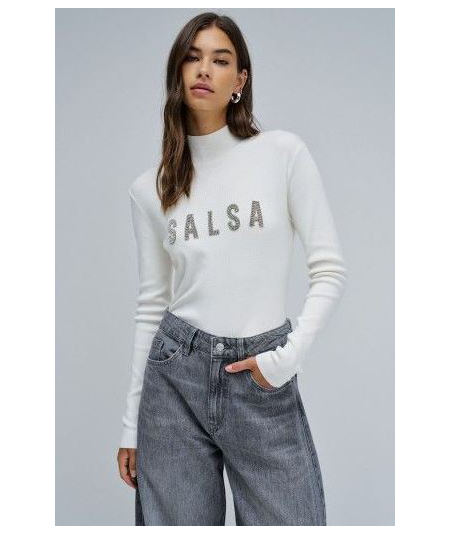 jersey-cuello-alto-con-letras-en-cristal-de-salsa