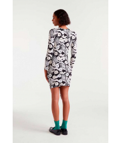 vestido-corto-con-cuello-redondo-de-compania-fantastica