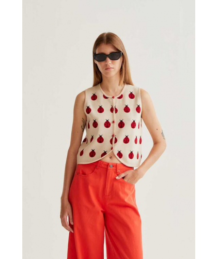 chaleco-punto-red-estampado-mariquita-compania-fantastica