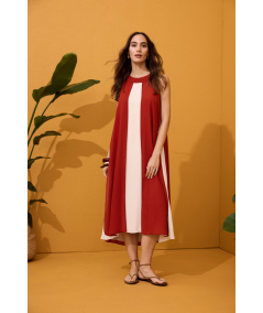 vestido-midi-bicolor-de-arggido