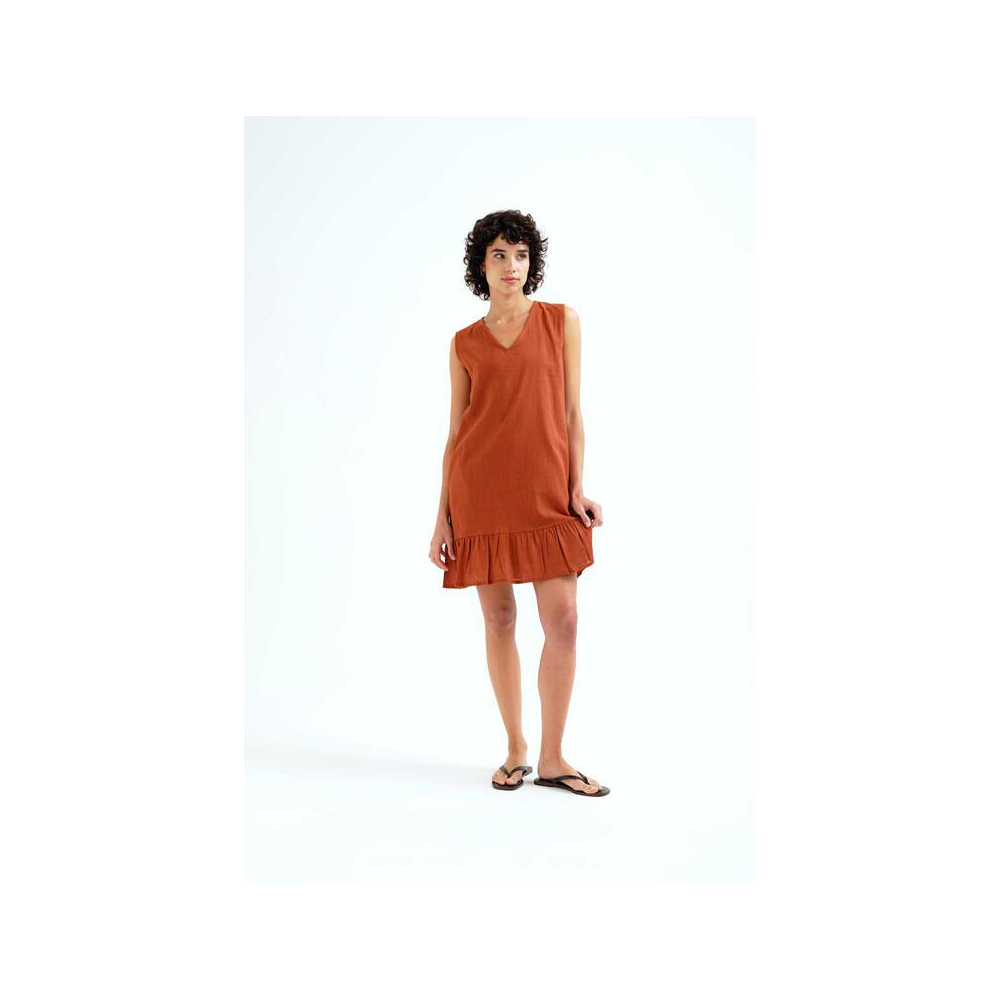 vestido-corto-marron-compania-fantastica