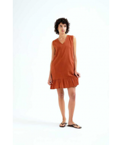 vestido-corto-marron-compania-fantastica