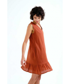 vestido-corto-marron-compania-fantastica