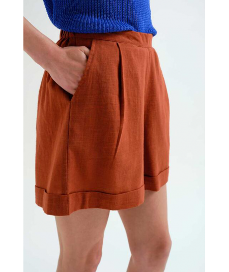 short-algodon-marron-compania-fantastica