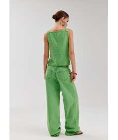top-denim-verde-tirantes-de-harper