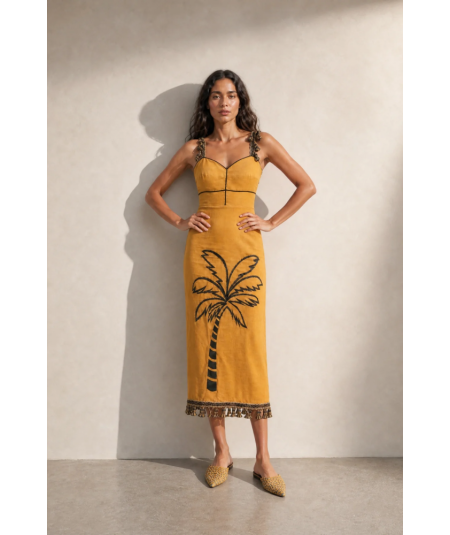 vestido-palmera-bordada-lino-mostaza-de-panambi