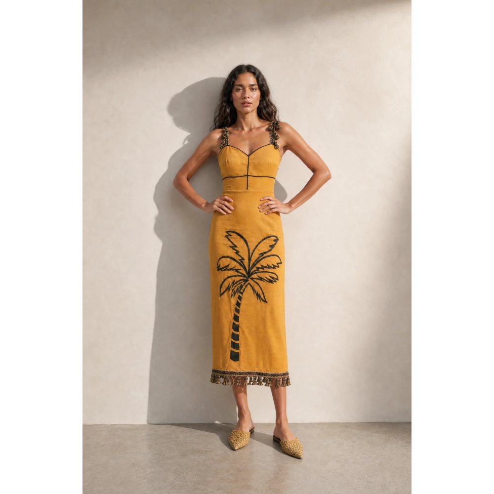 vestido-palmera-bordada-lino-mostaza-de-panambi