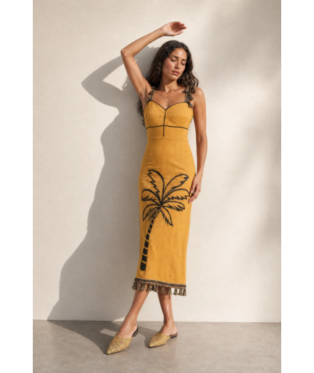 vestido-palmera-bordada-lino-mostaza-de-panambi