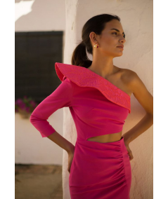 vestido-de-una-sola-manga-con-volante-meryfor