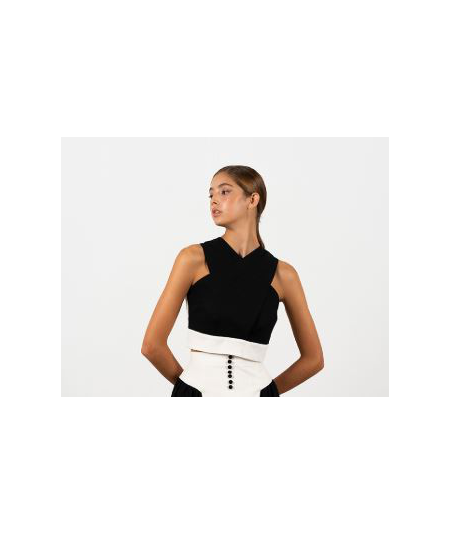 top-cuello-halter-fleur-bicolor-strena